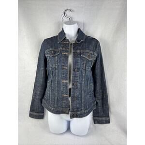 Gap Jacket Womens Small Denim Trucker Medium/dark Wash